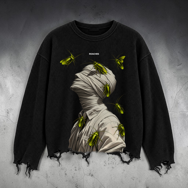 Never Extinct Distressed Waffle Tee